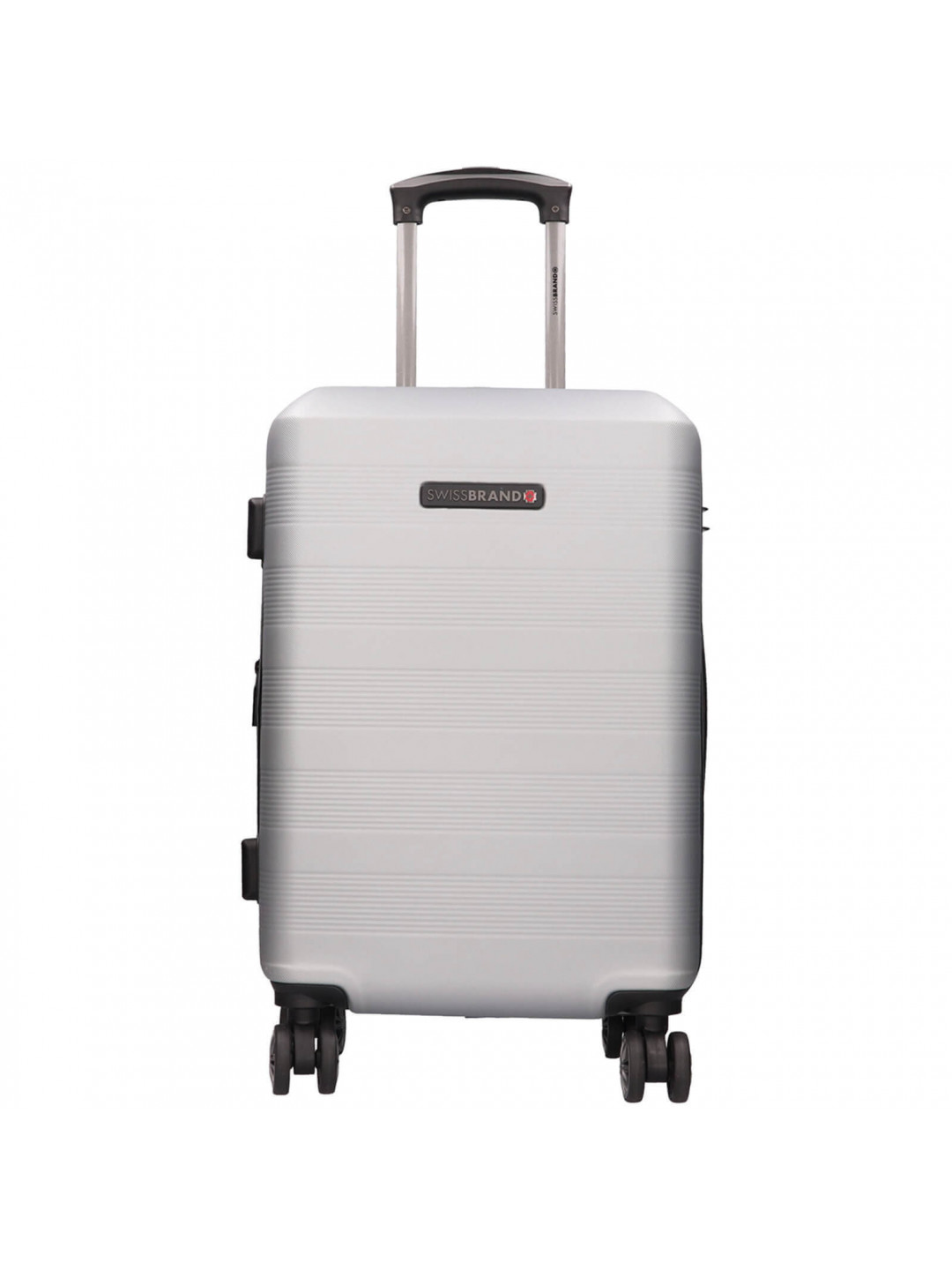 Cestovní kufr Swissbrand Lucel L – stříbrná